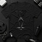 Walking Alone Black T-shirt mockup