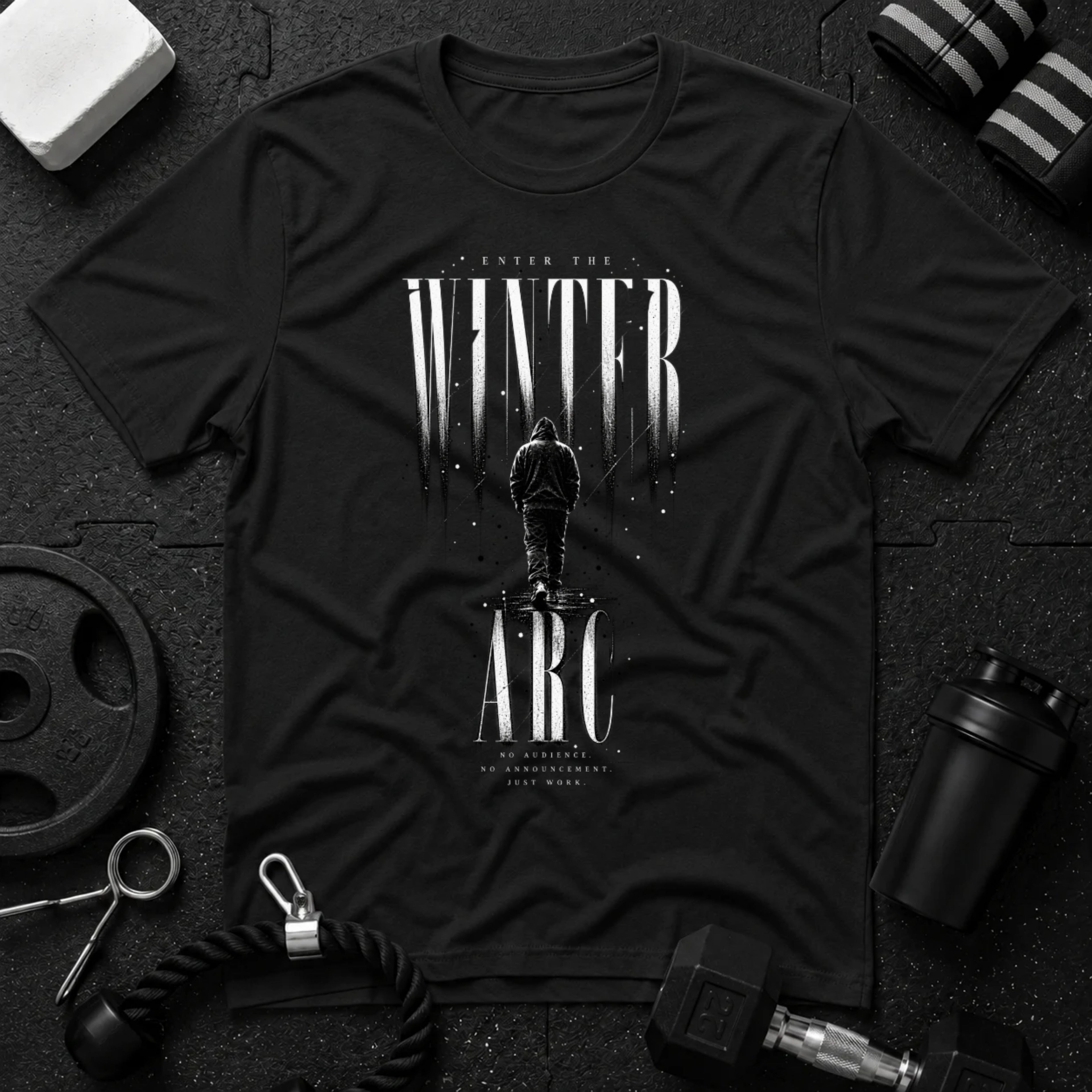 Winter Arc Black T-shirt mockup
