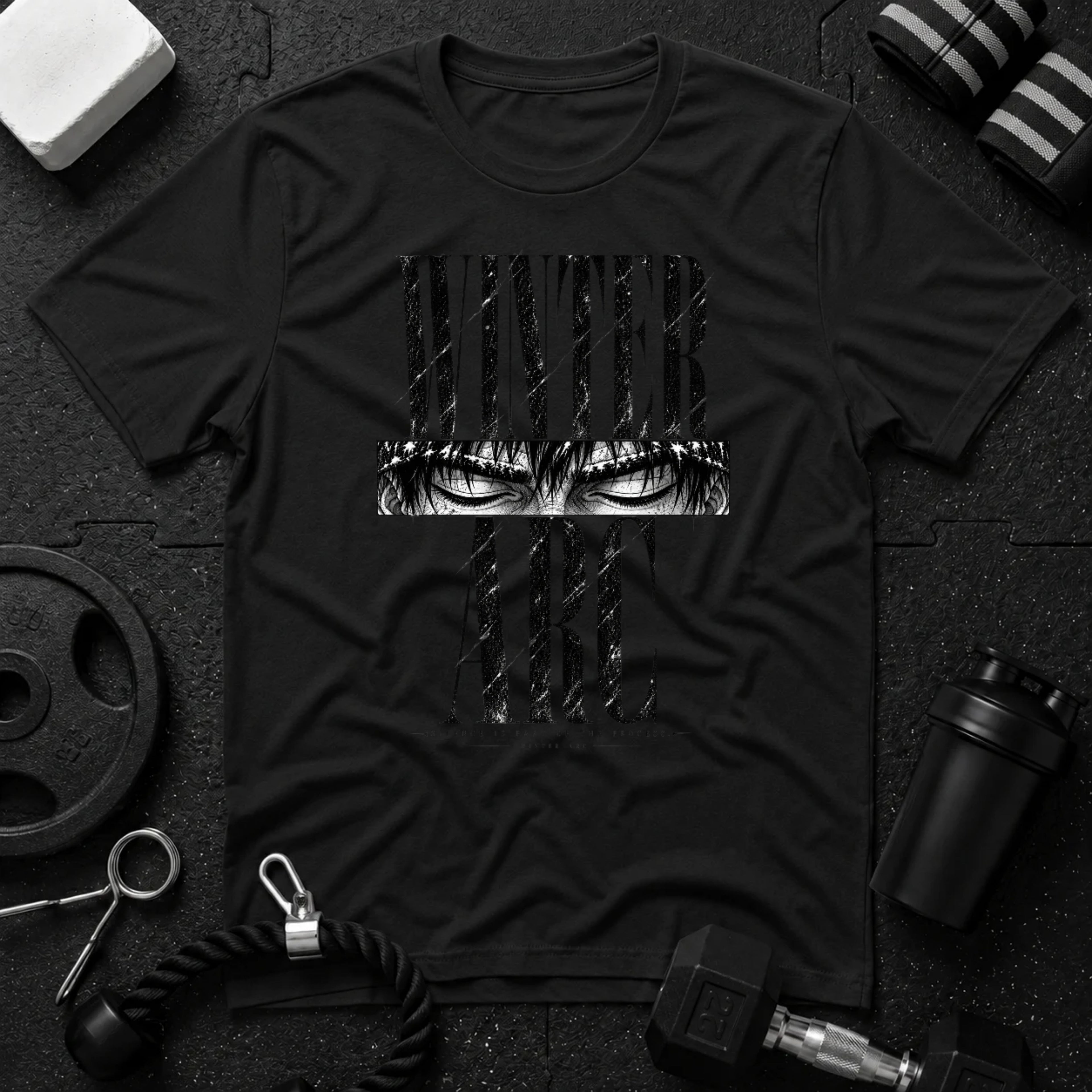 Winter Arc Silence Black T-shirt mockup