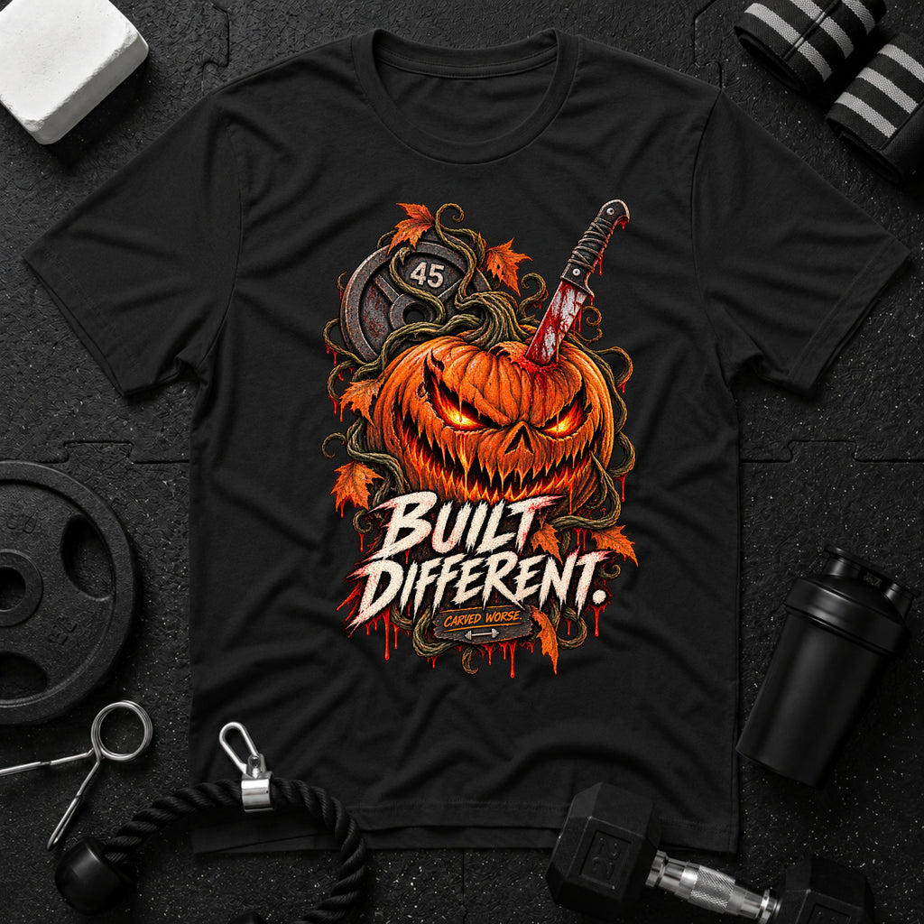 Built Different Black T-shirt mockup
