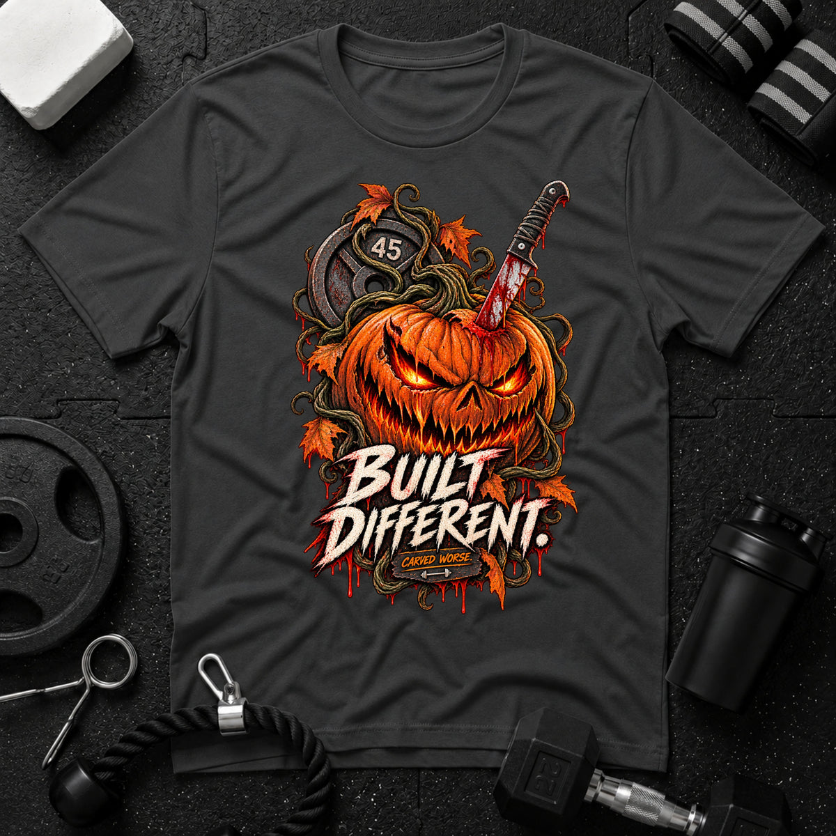 Built Different Dark Heather T-shirt mockup