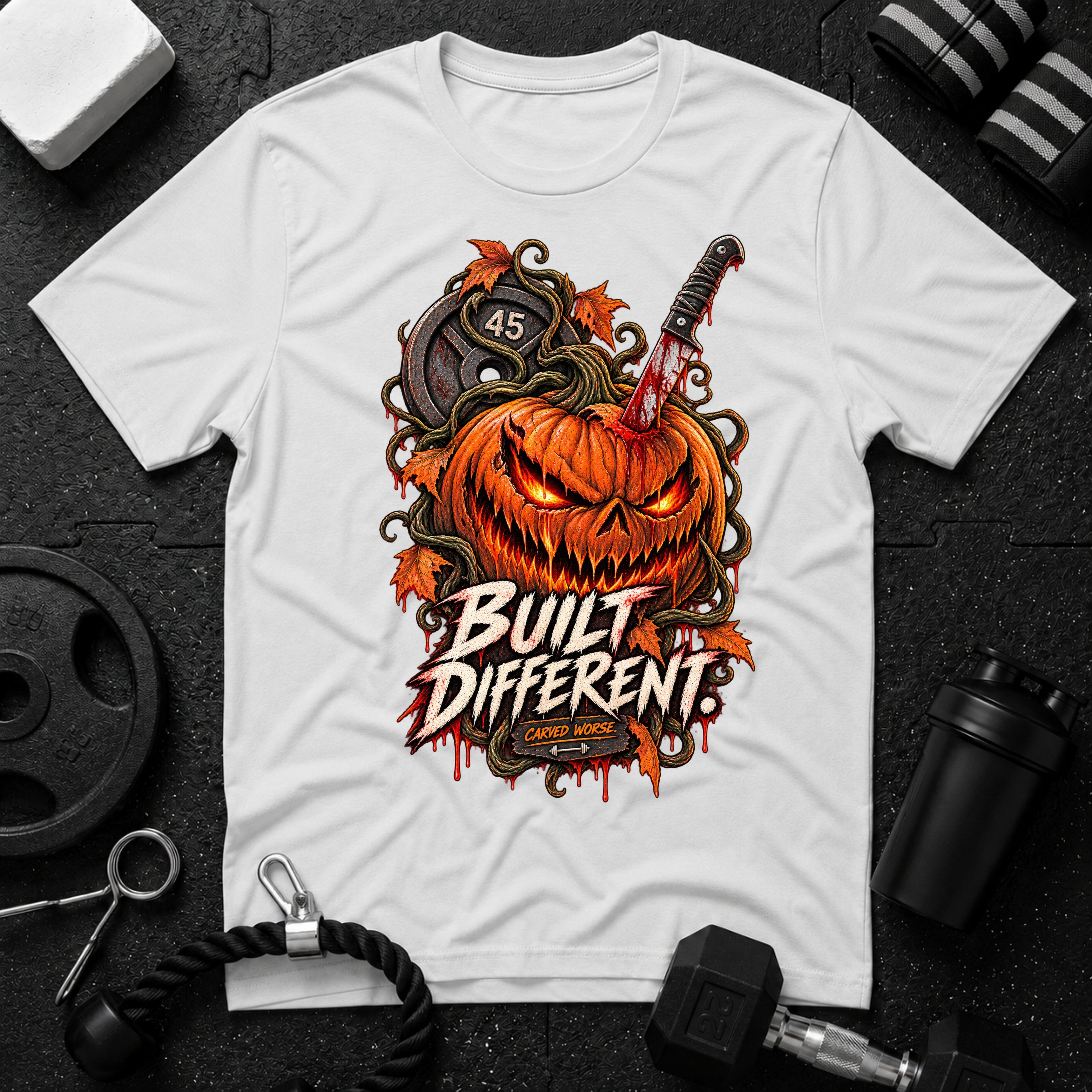 Built Different White T-shirt mockup