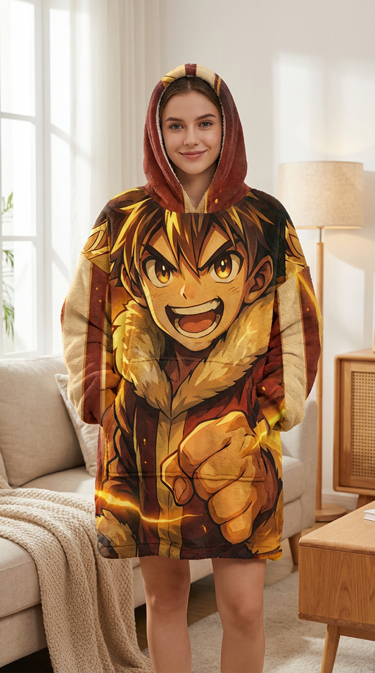 Akira Blazefrost – Christmas Ember Edition Hoodie Blanket