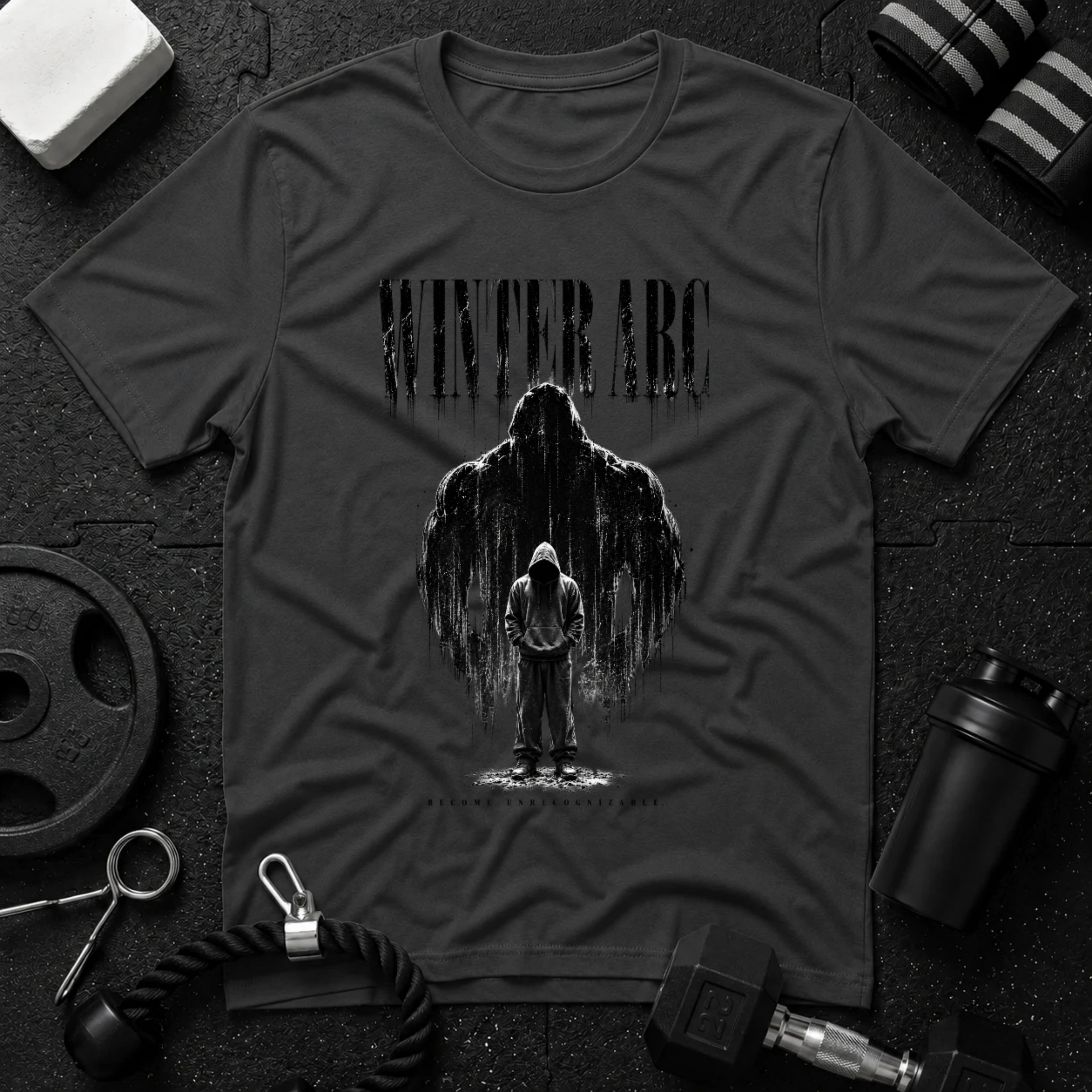 Become Unrecognizable T-shirt Dark Heather T-shirt mockup