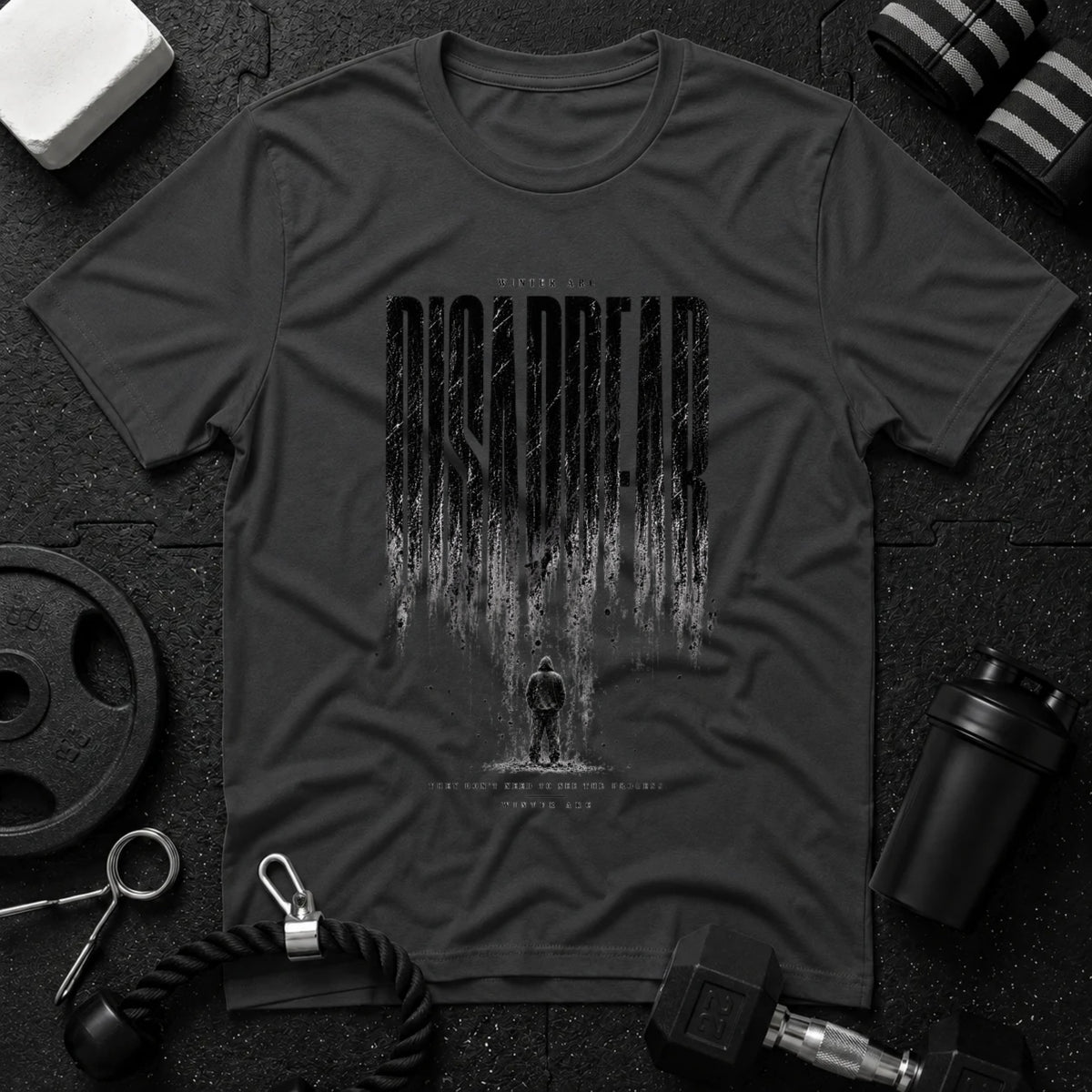 Dissapear Dark Heather T-shirt mockup