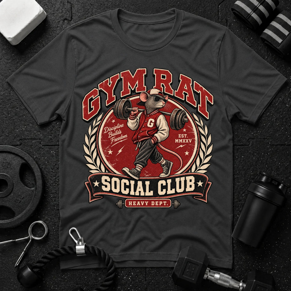 Gym Rat Dark Heather T-shirt mockup