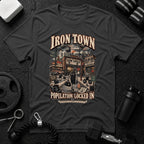 Iron Town Dark Heather T-shirt mockup