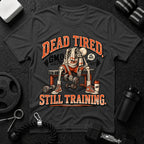 Still Training Dark Heather T-shirt mockup