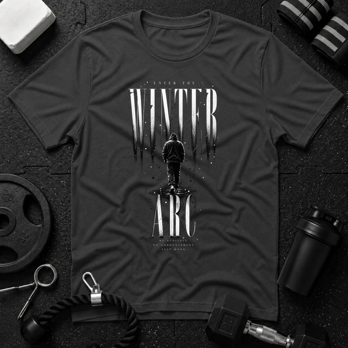 Winter Arc Dark Heather T-shirt mockup