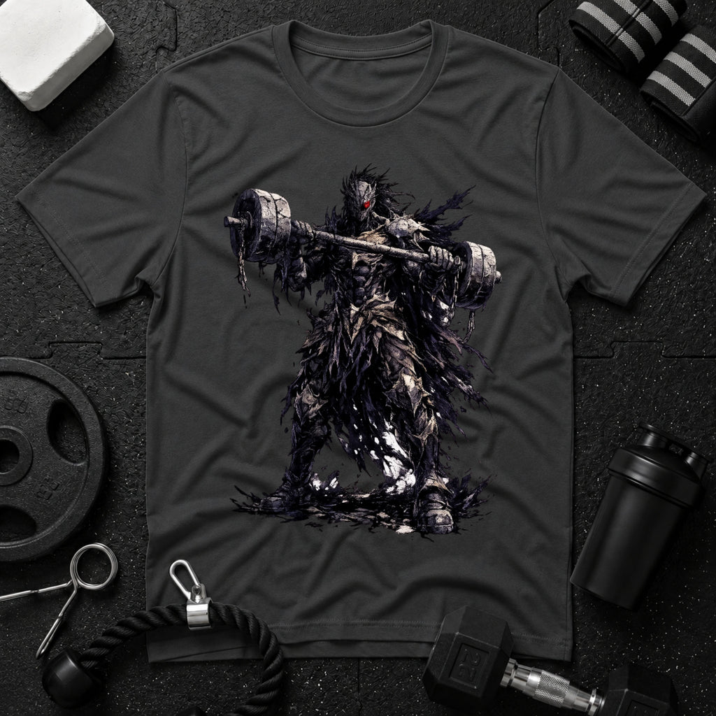 Dark Warrior Graphic Tee with Massive Hammer