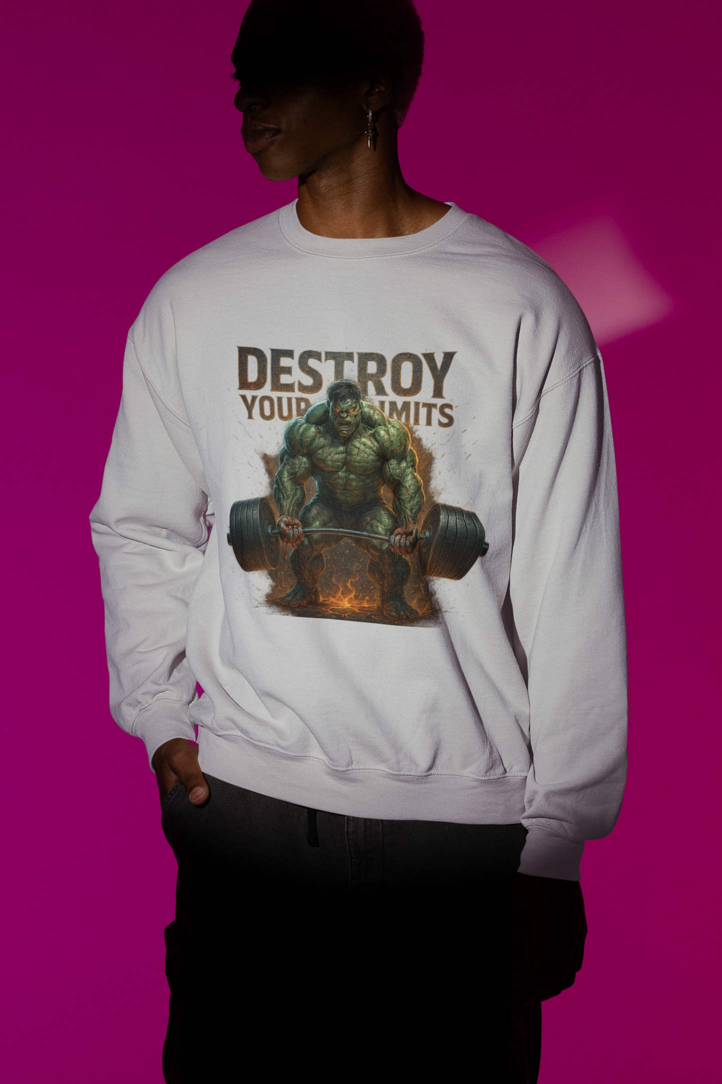 Motivational Hoodie for Fitness Lovers | Destroy Your Limits Sweatshirt, Workout Gift, Gym Apparel, Casual Wear, Unisex Fashion