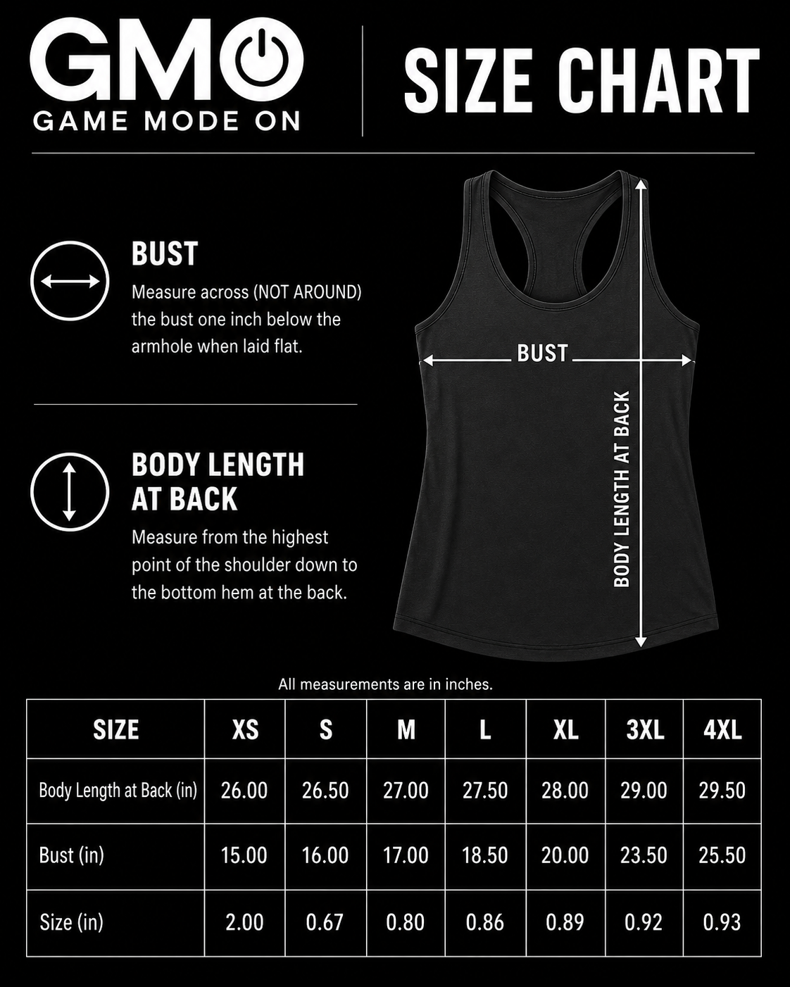 Game Mode On racerback size chart for The Pump Ruined Normal For Me