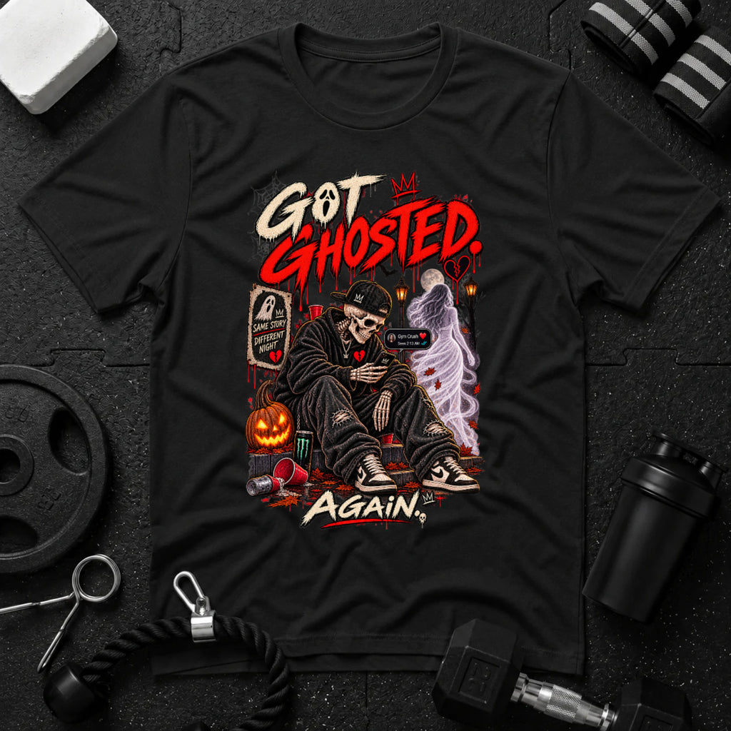 Got Ghosted Halloween T-shirt in Black