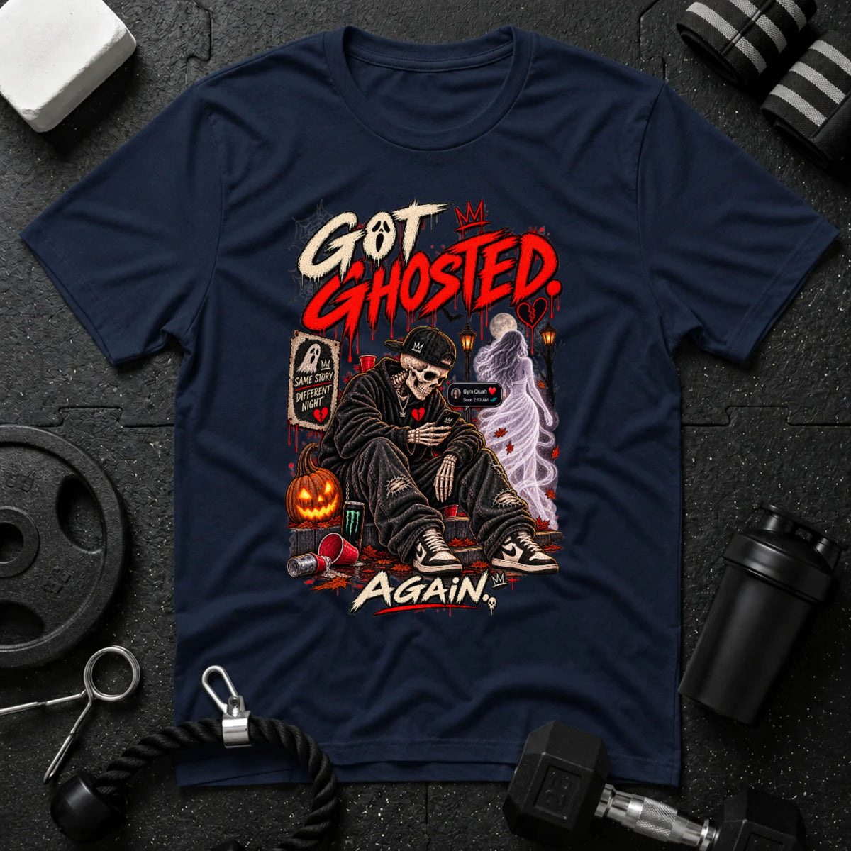 Got Ghosted Halloween T-shirt in Navy