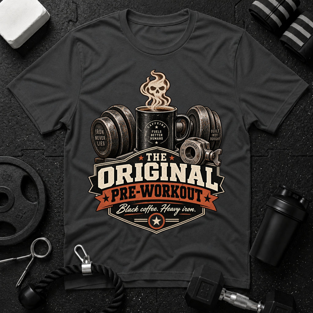 Gym Coffee T‑Shirt - Dark Heather