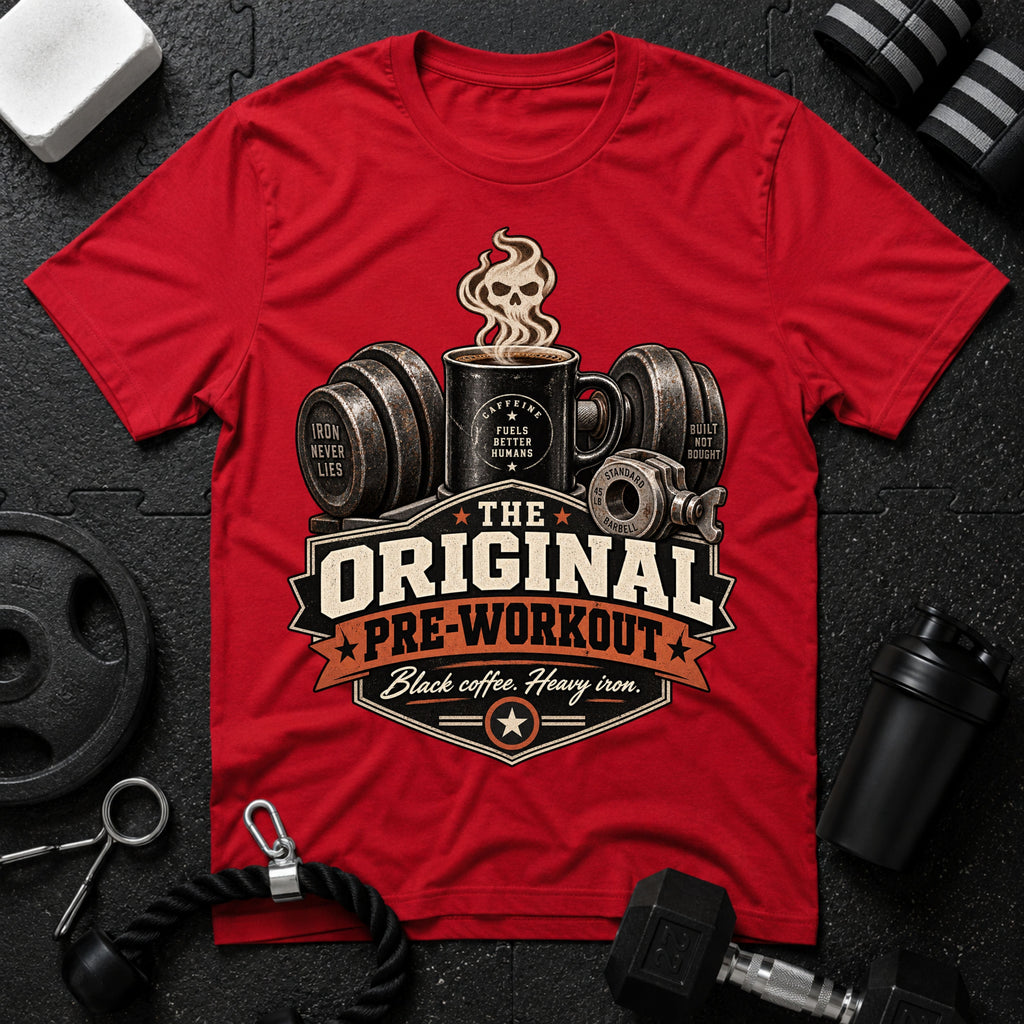 Gym Coffee T‑Shirt - Red