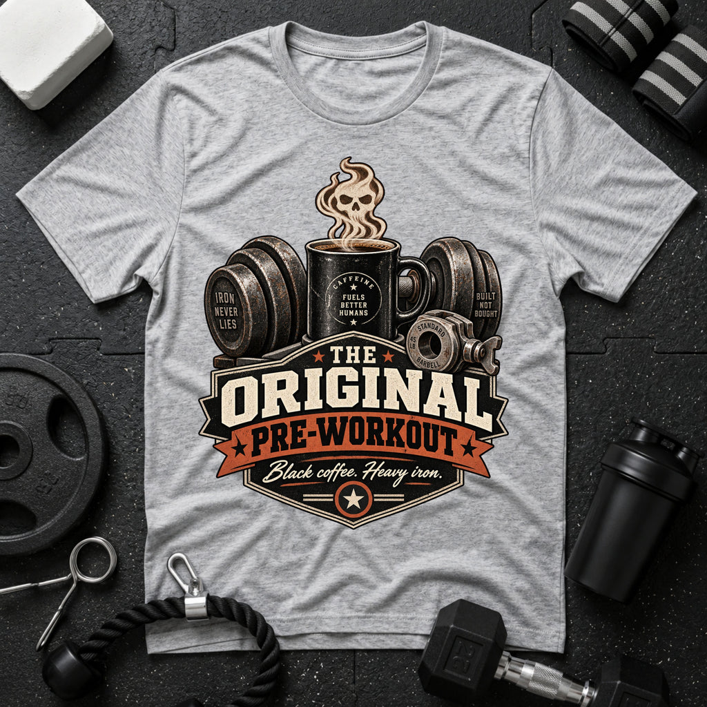 Gym Coffee T‑Shirt - Sport Grey