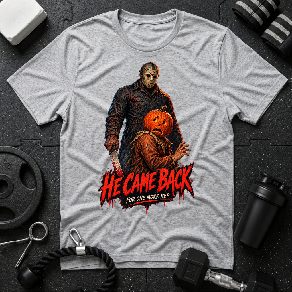 He came back Sport Grey T-shirt mockup
