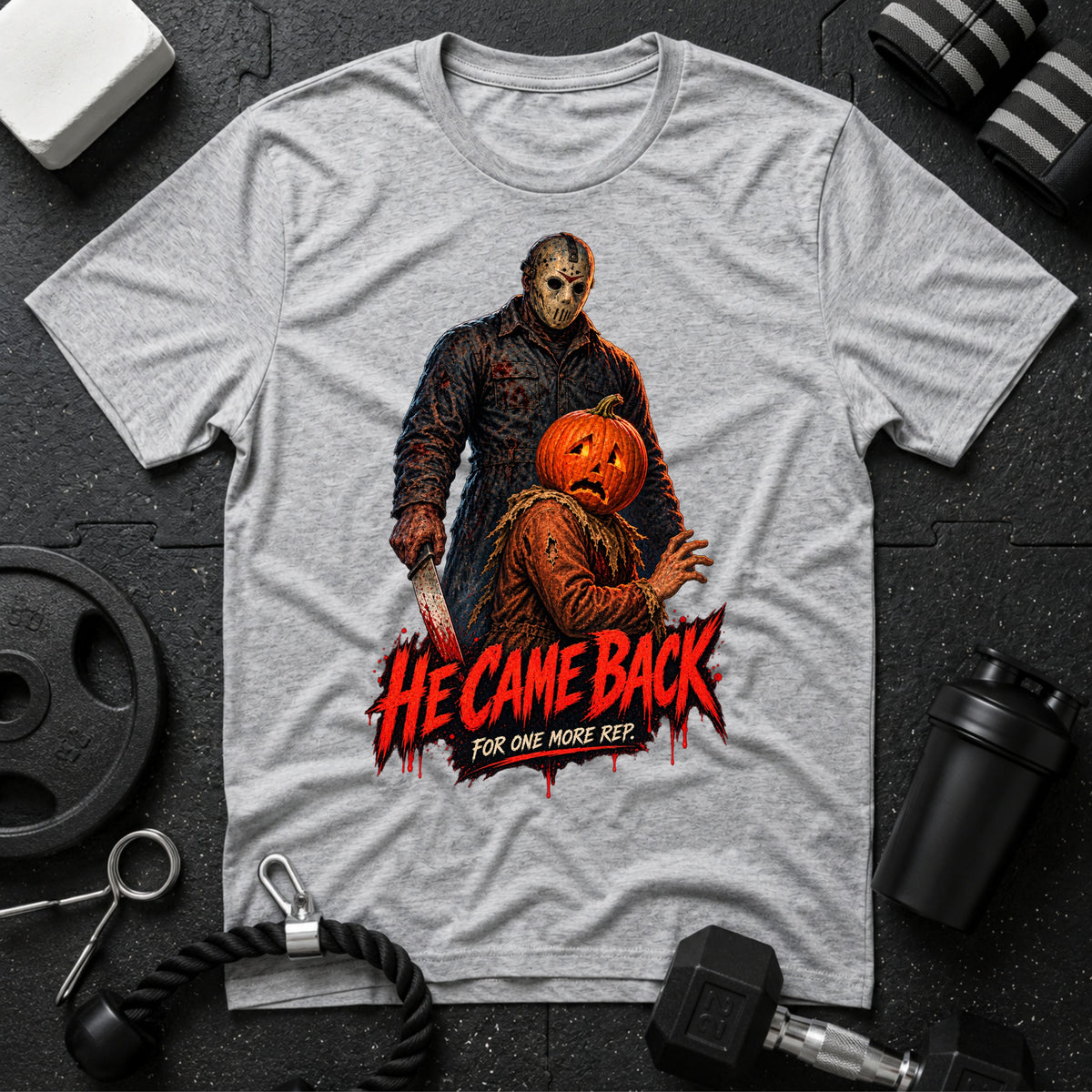 He came back Sport Grey T-shirt mockup