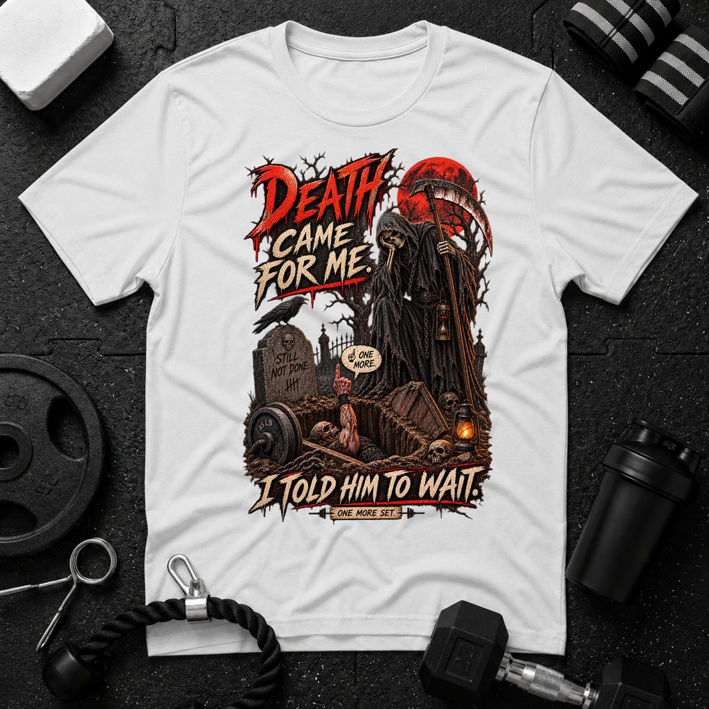 I told him to wait White T-shirt mockup