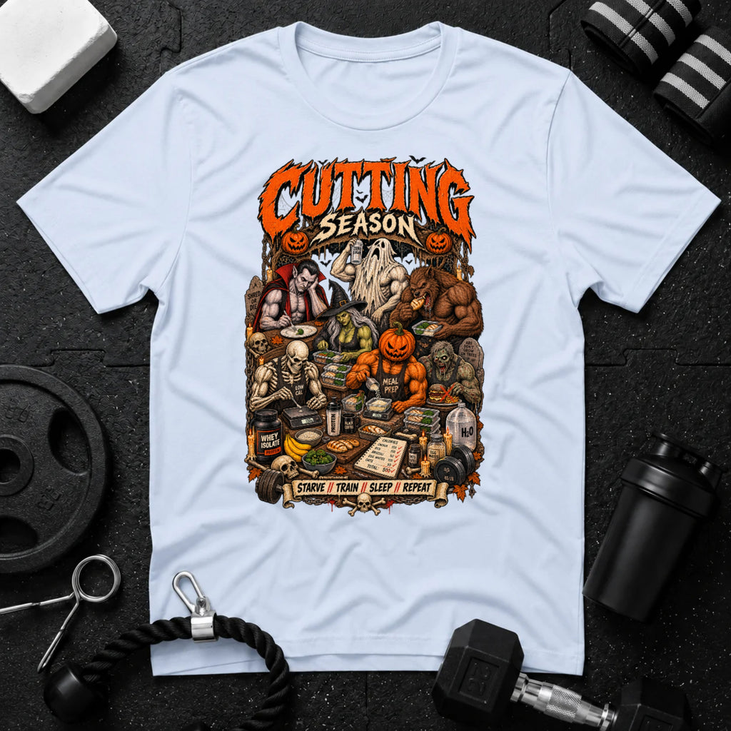 Cutting Season Light Blue T-shirt mockup