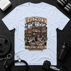 Iron Town Light Blue T-shirt mockup