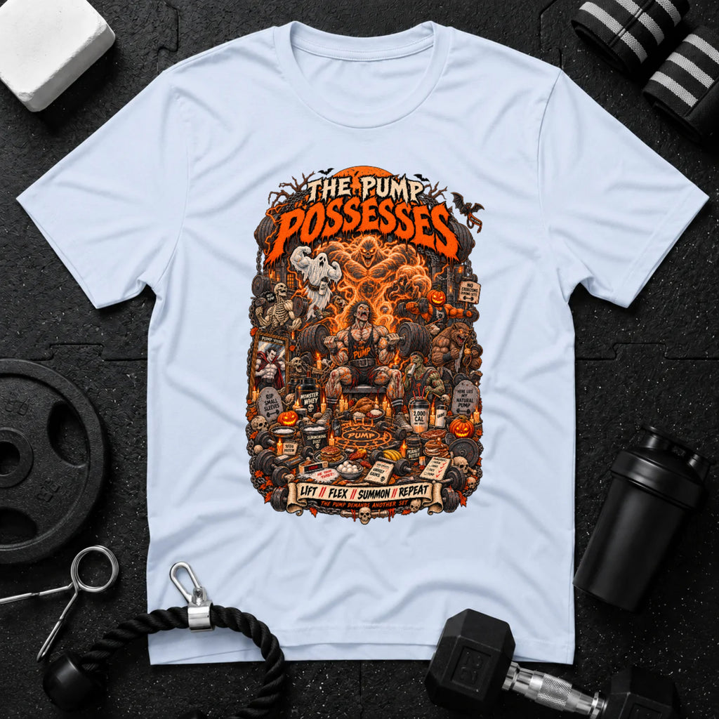 The Pump Light Blue T-shirt mockup