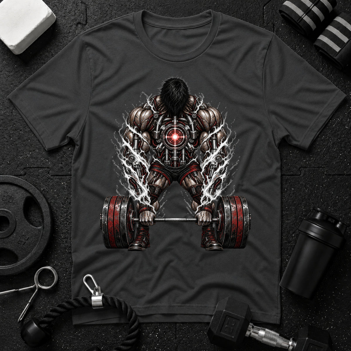 Muscular Deadlift Redline - T-shirt - Dark Heather