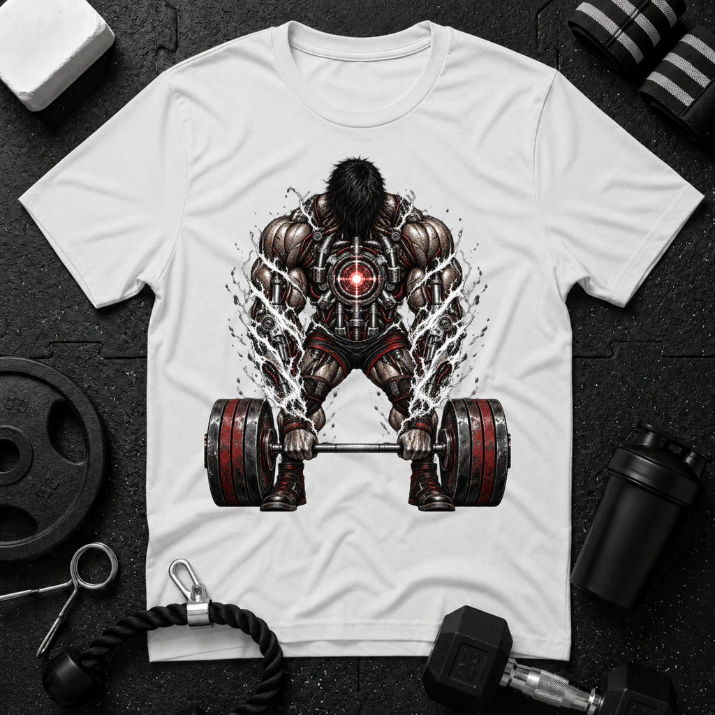 Muscular Deadlift Redline - T-shirt - White
