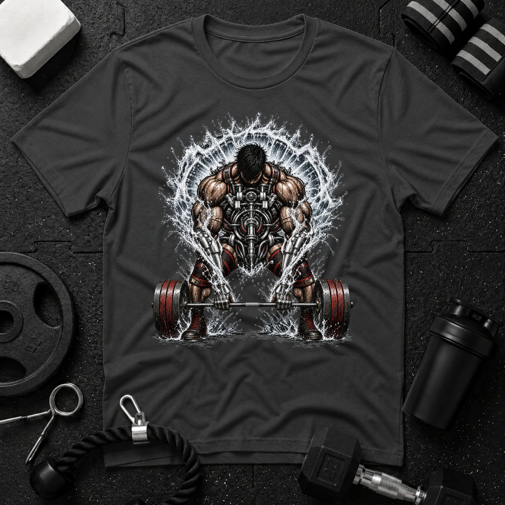 Muscular Deadlift Water - T-shirt - Dark Heather