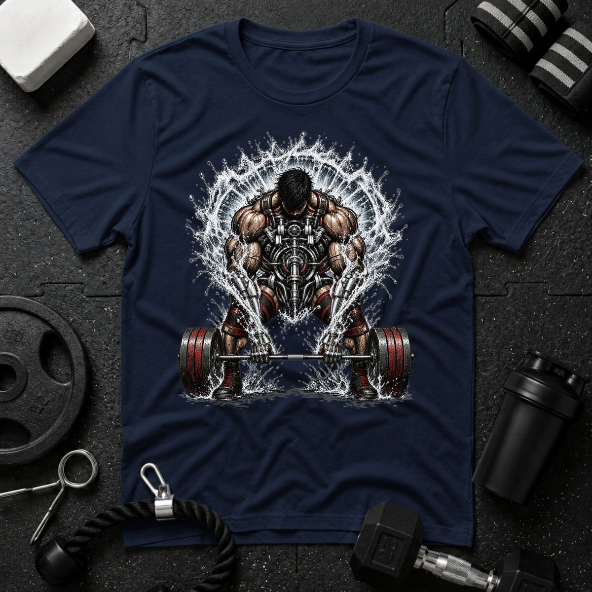 Muscular Deadlift Water - T-shirt - Navy