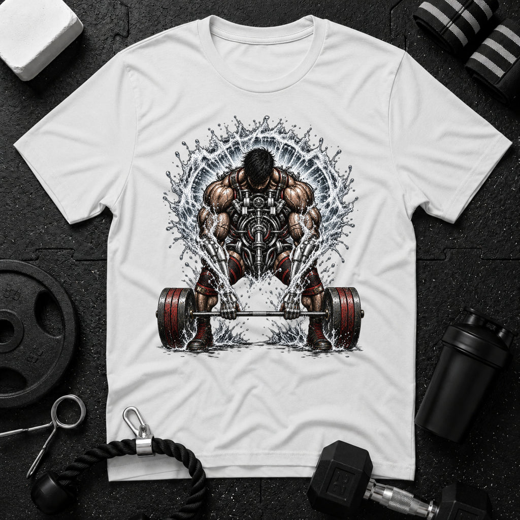 Muscular Deadlift Water - T-shirt - White