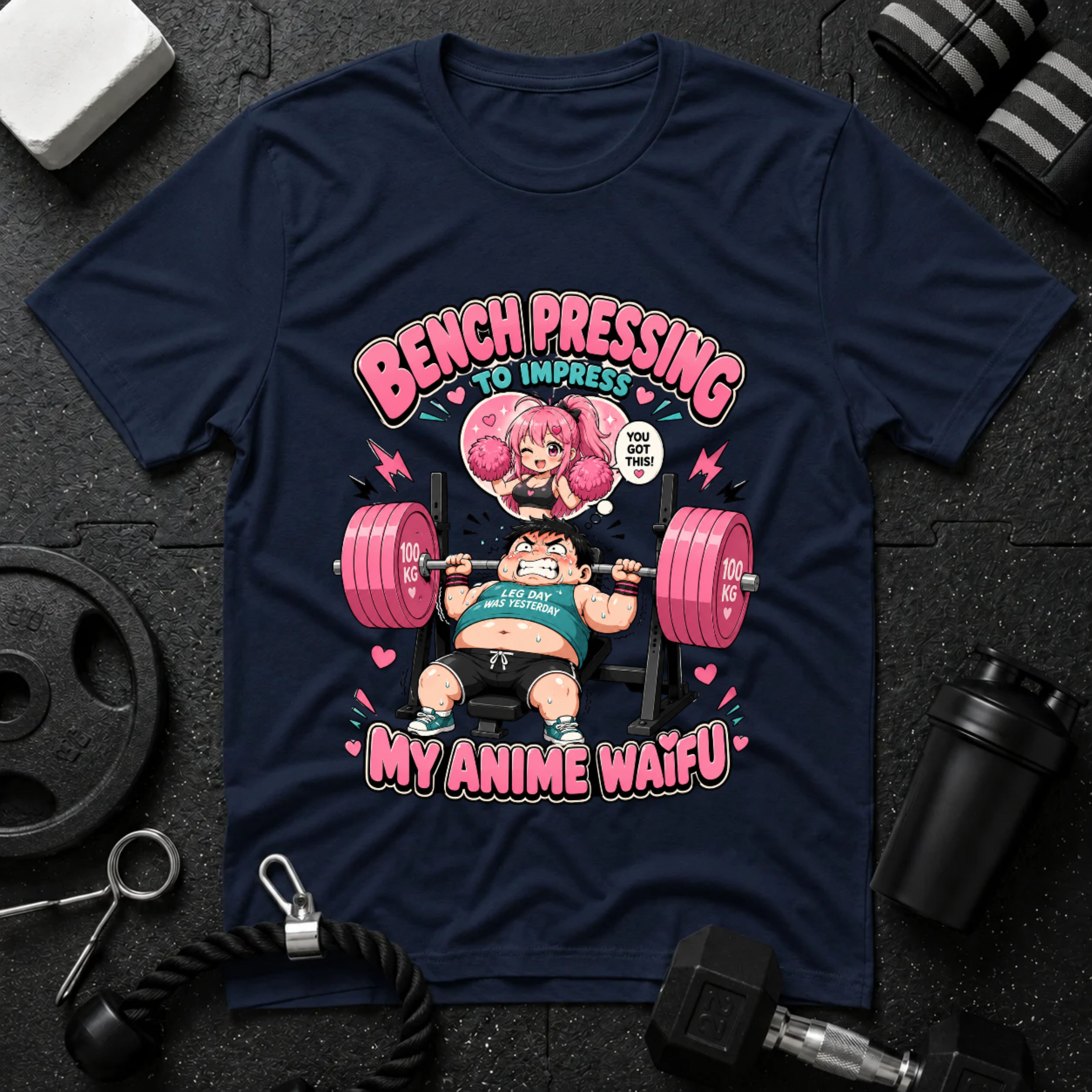 Bench Pressing to Impress My Anime Waifu