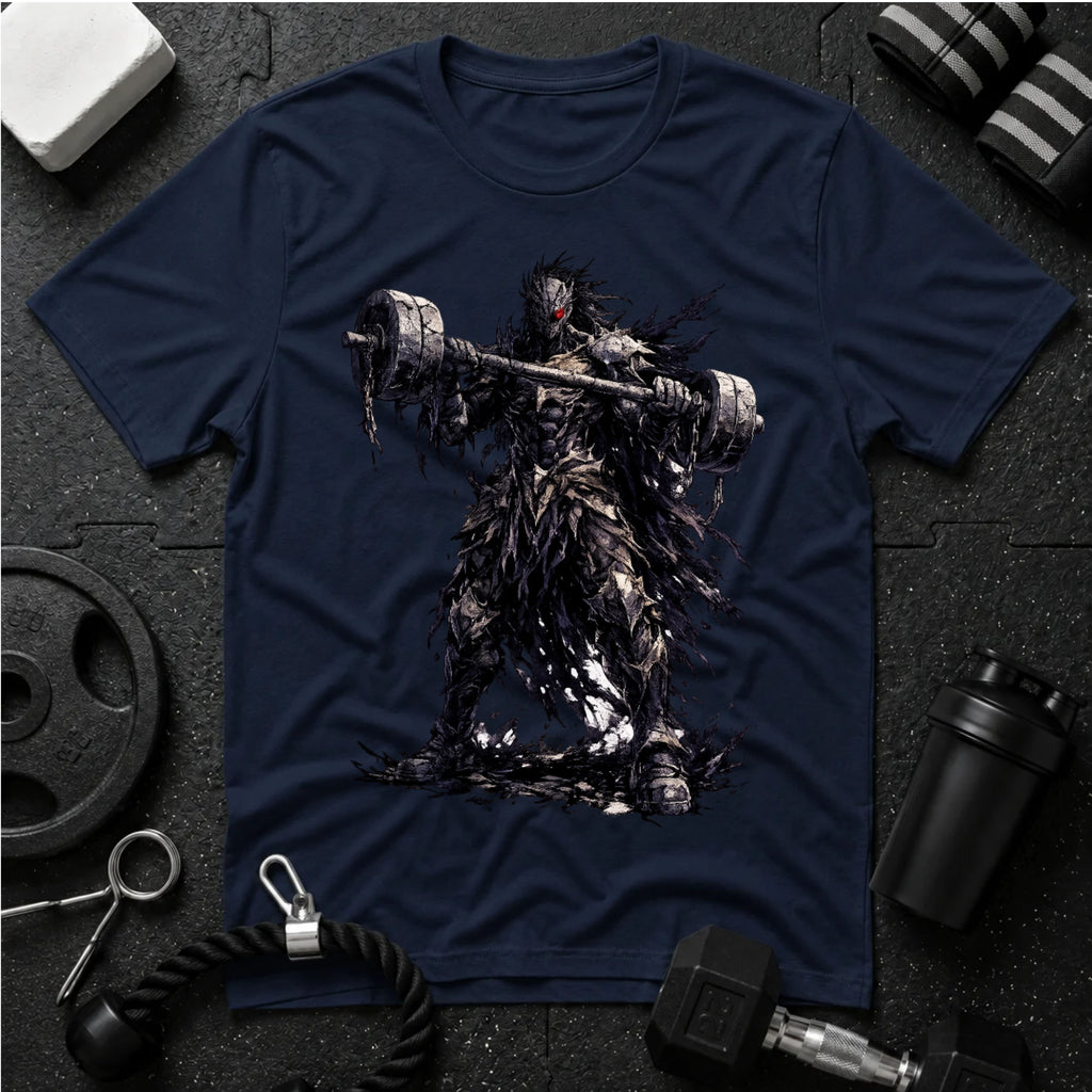 Dark Warrior Graphic Tee with Massive Hammer