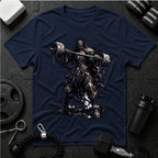 Dark Warrior Graphic Tee with Massive Hammer