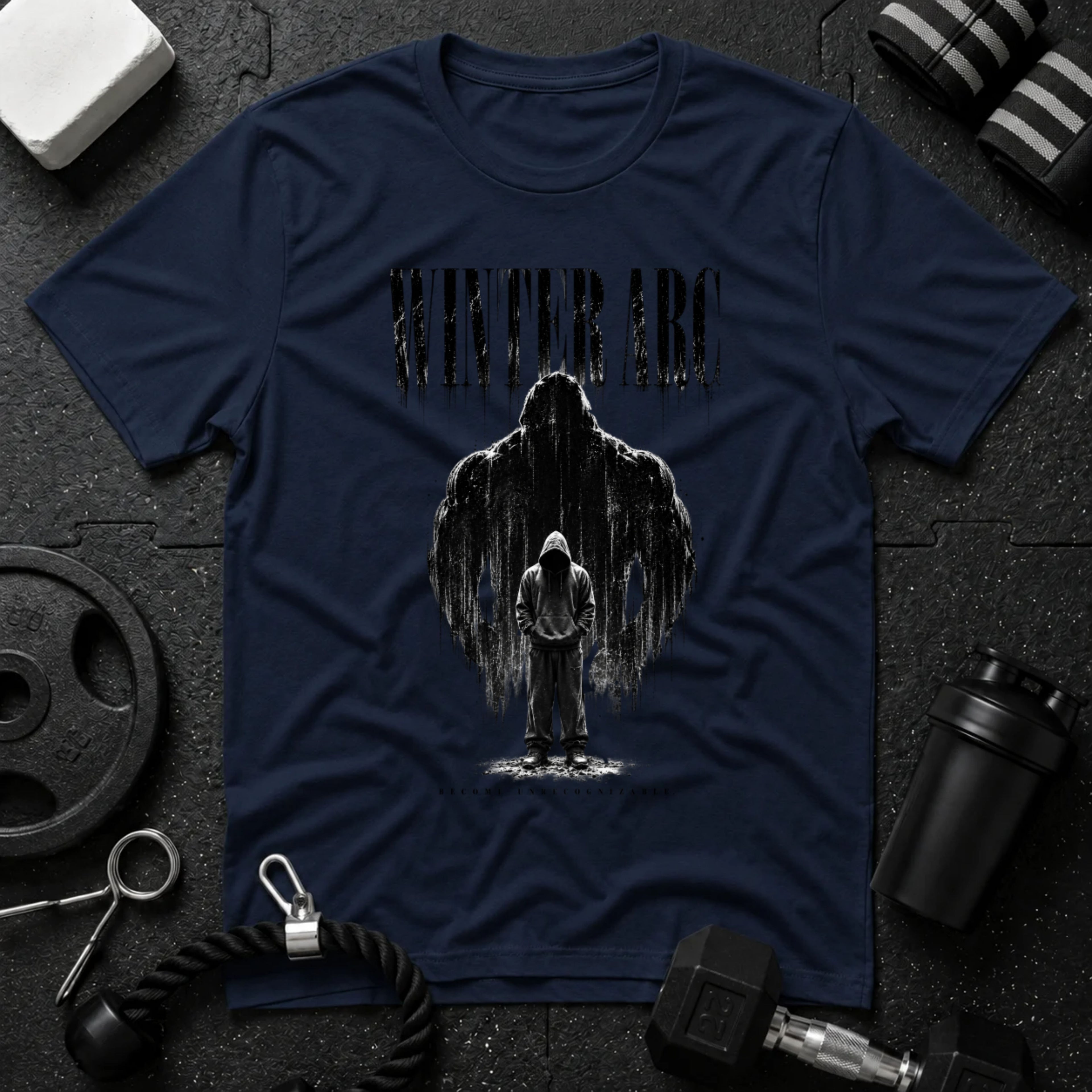 Become Unrecognizable T-shirt Navy T-shirt mockup