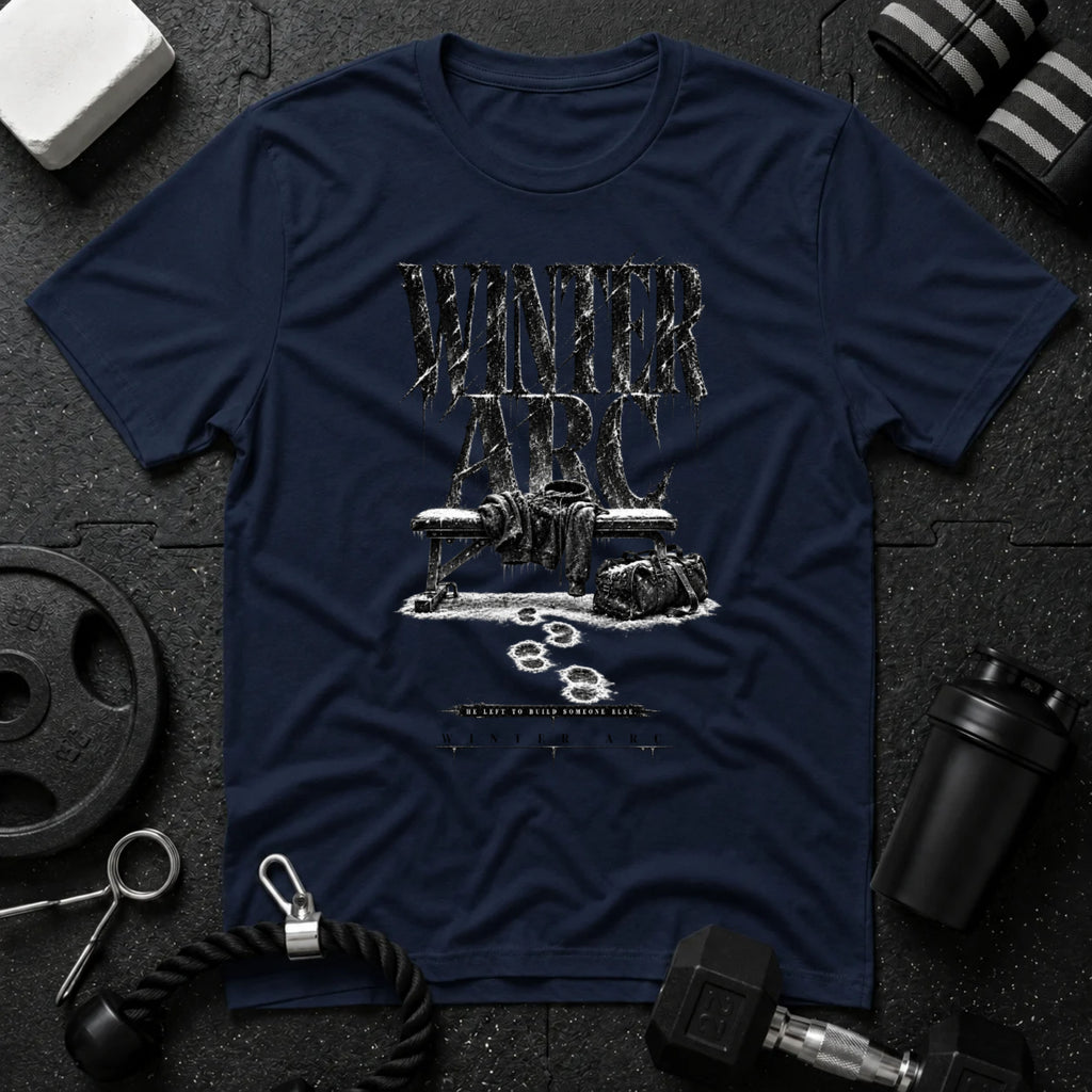 He left to build someone Navy T-shirt mockup