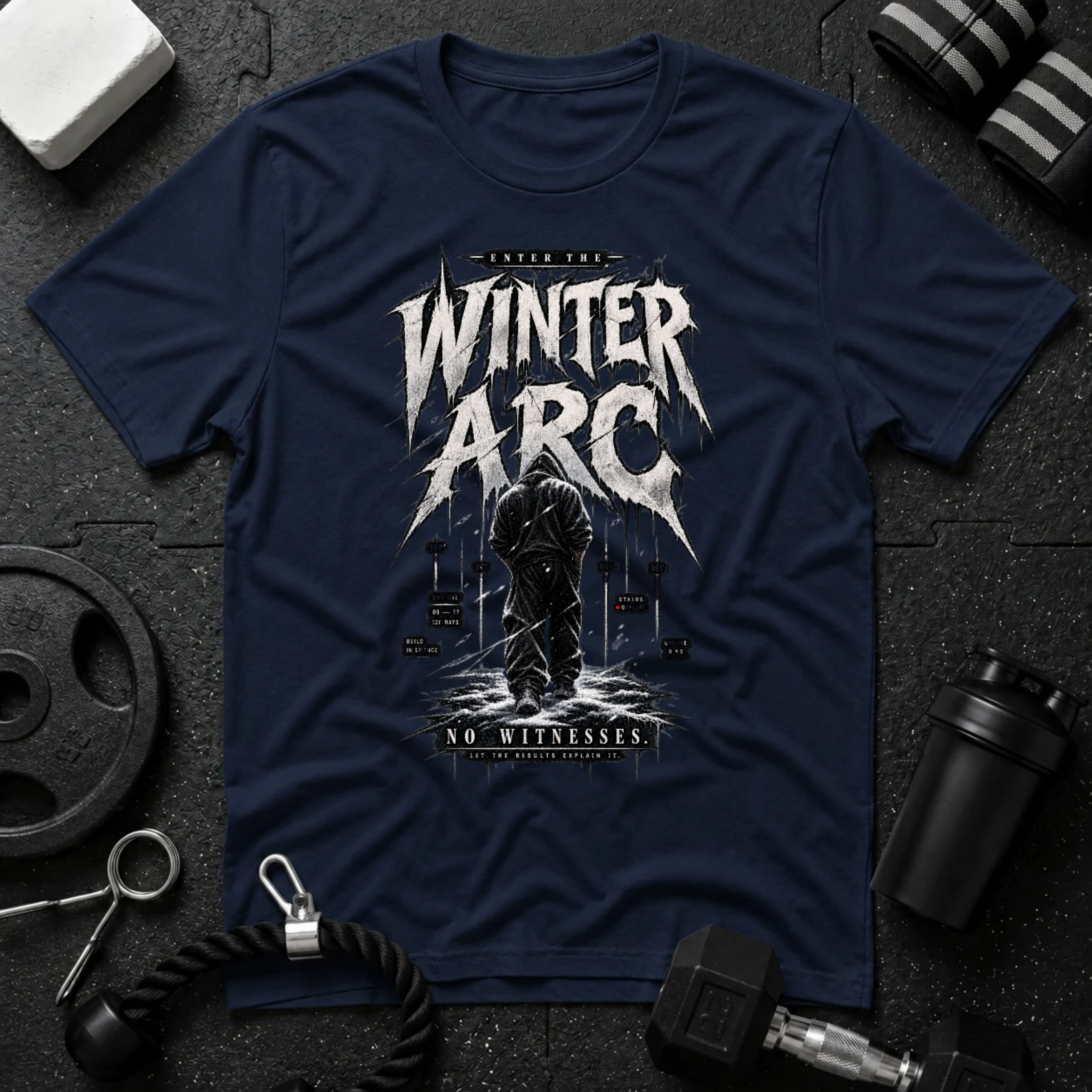 No Witness Navy T-shirt mockup