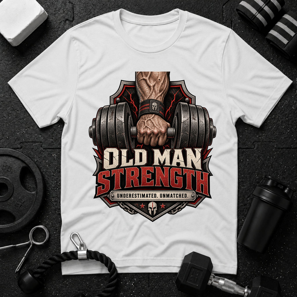Old Man Strength T-Shirt - White