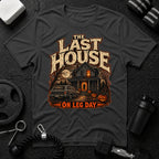 On leg day Dark Heather T-shirt mockup