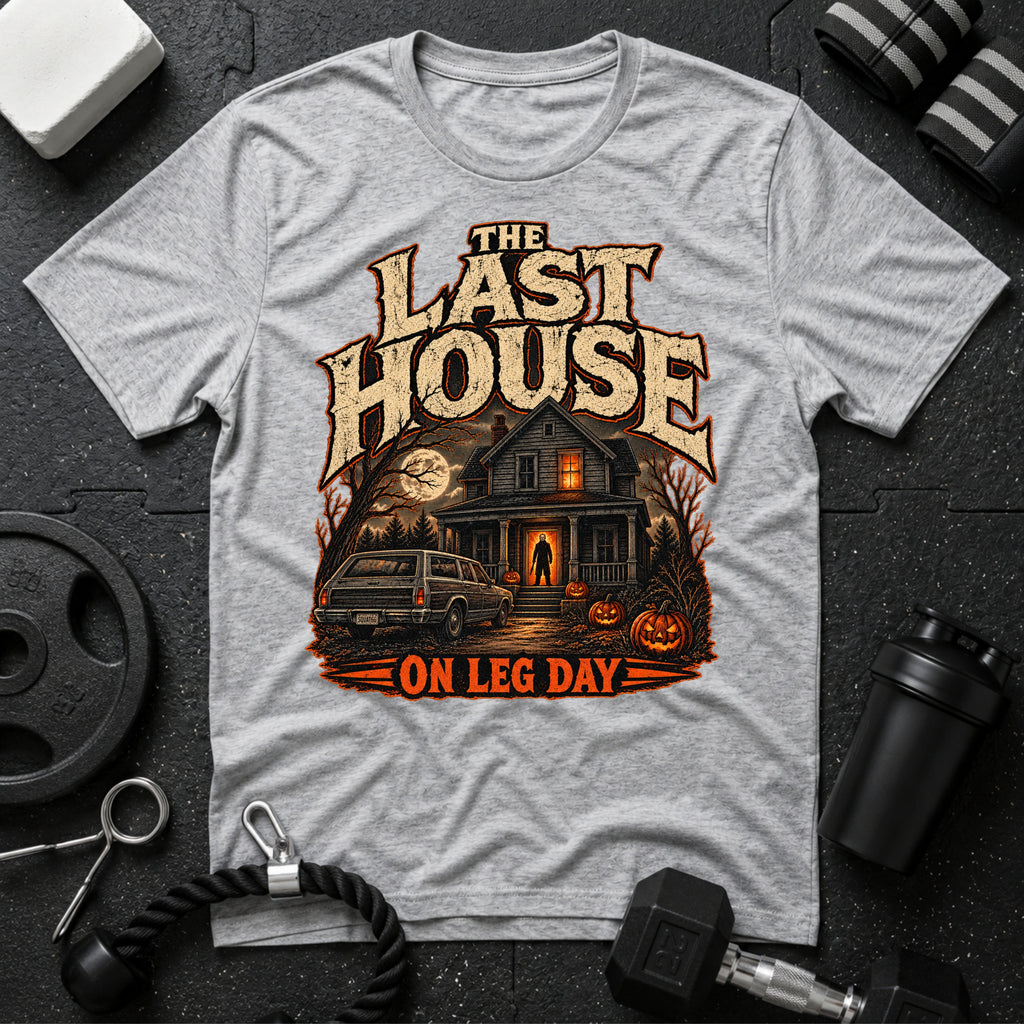 On leg day Sport Grey T-shirt mockup