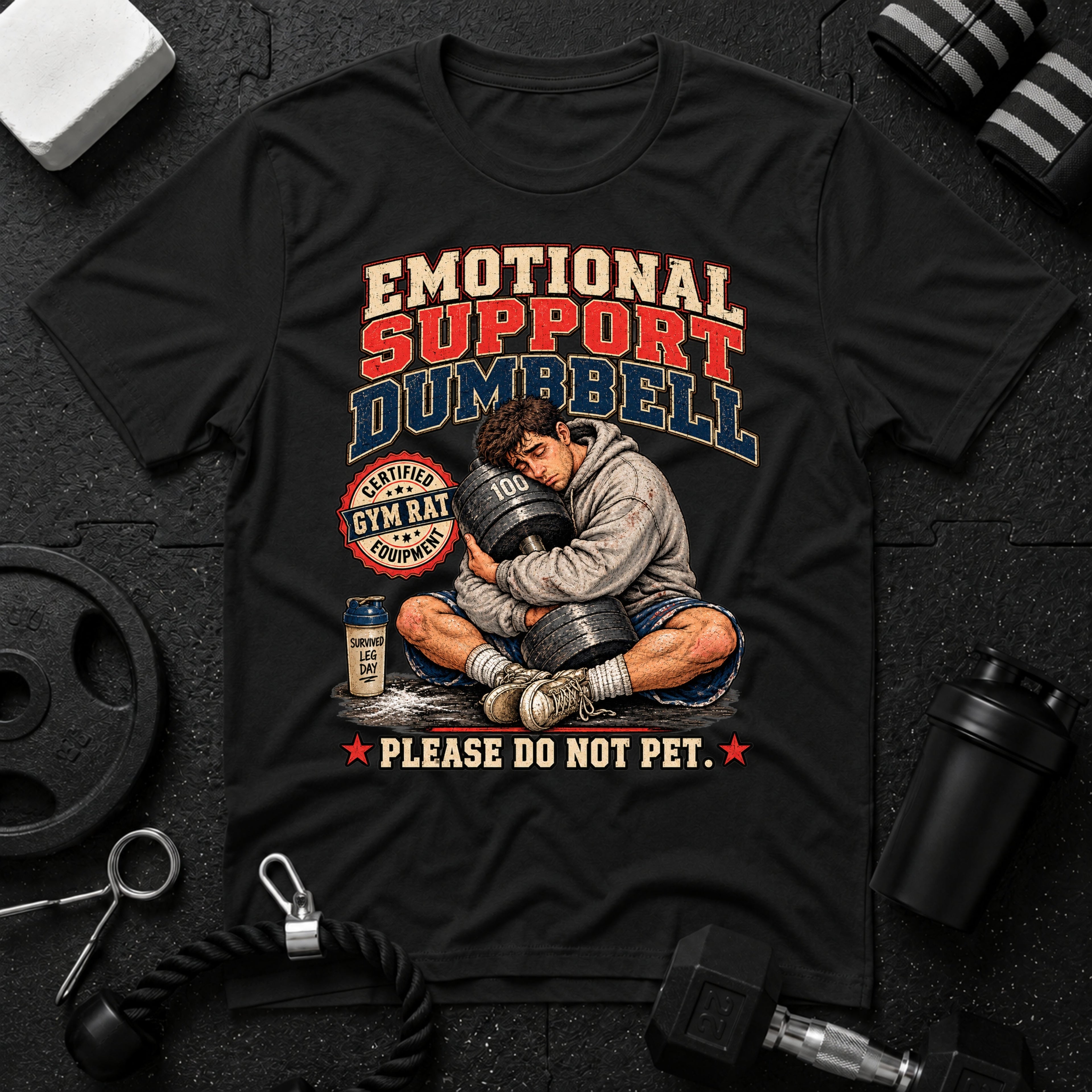 Please do not pet Black T-shirt mockup