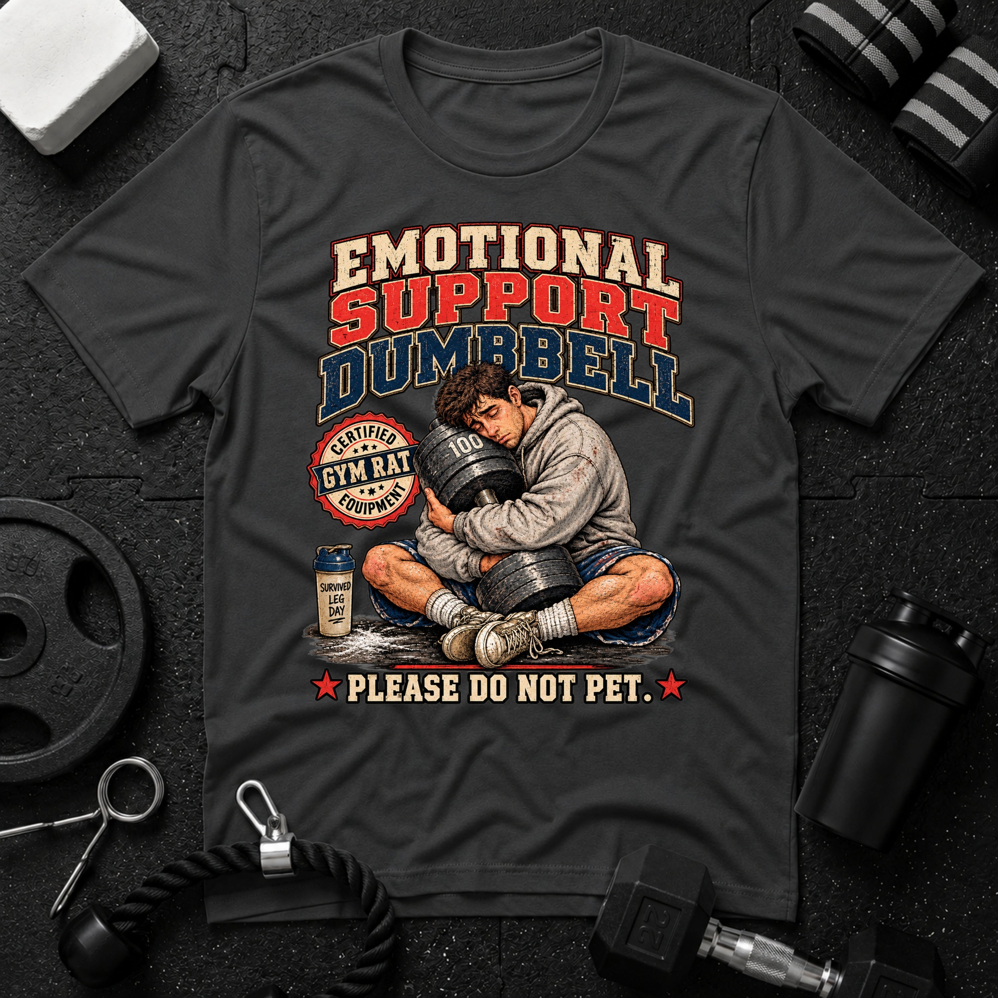 Please do not pet Dark Heather T-shirt mockup