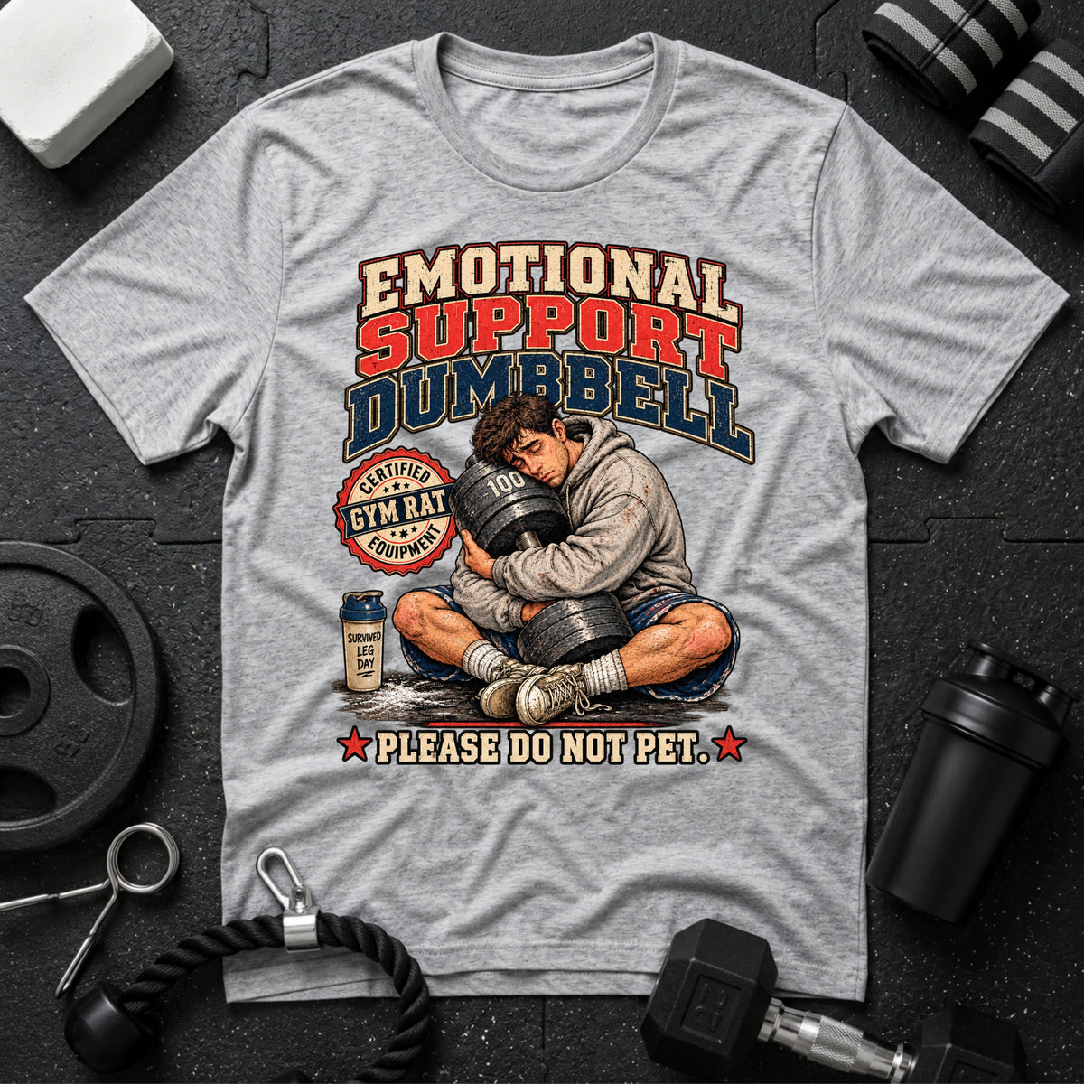 Please do not pet Sport Grey T-shirt mockup