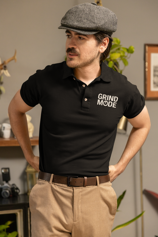 Unisex Performance Polo Shirt - 'Grind Mode' - Athletic Wear, Workout Tee, Gift for Gym Lovers, Casual Style, Sports Apparel