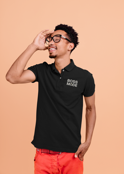 Boss Mode Performance Polo, Unisex Athletic Shirt, Sportswear, Casual Wear, Gift for Him/Her, Active Lifestyle Apparel