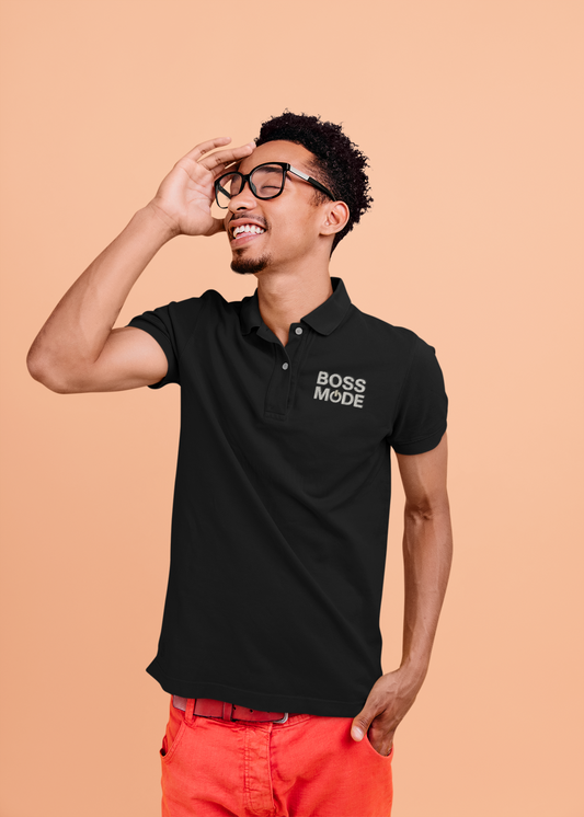 Boss Mode Performance Polo, Unisex Athletic Shirt, Sportswear, Casual Wear, Gift for Him/Her, Active Lifestyle Apparel