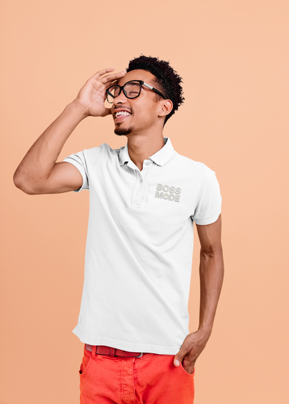 Boss Mode Performance Polo, Unisex Athletic Shirt, Sportswear, Casual Wear, Gift for Him/Her, Active Lifestyle Apparel