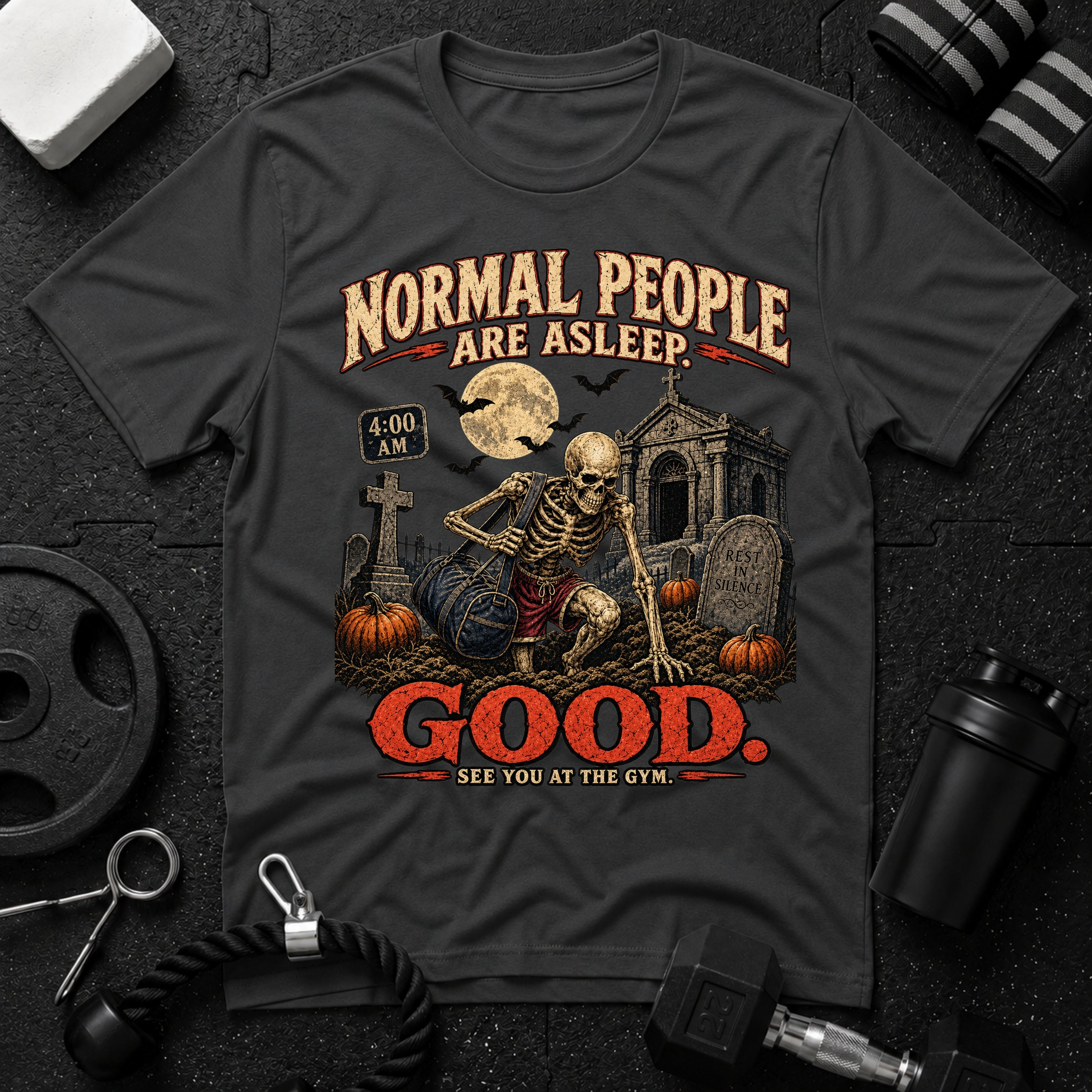 See you at the gym Dark Heather T-shirt mockup