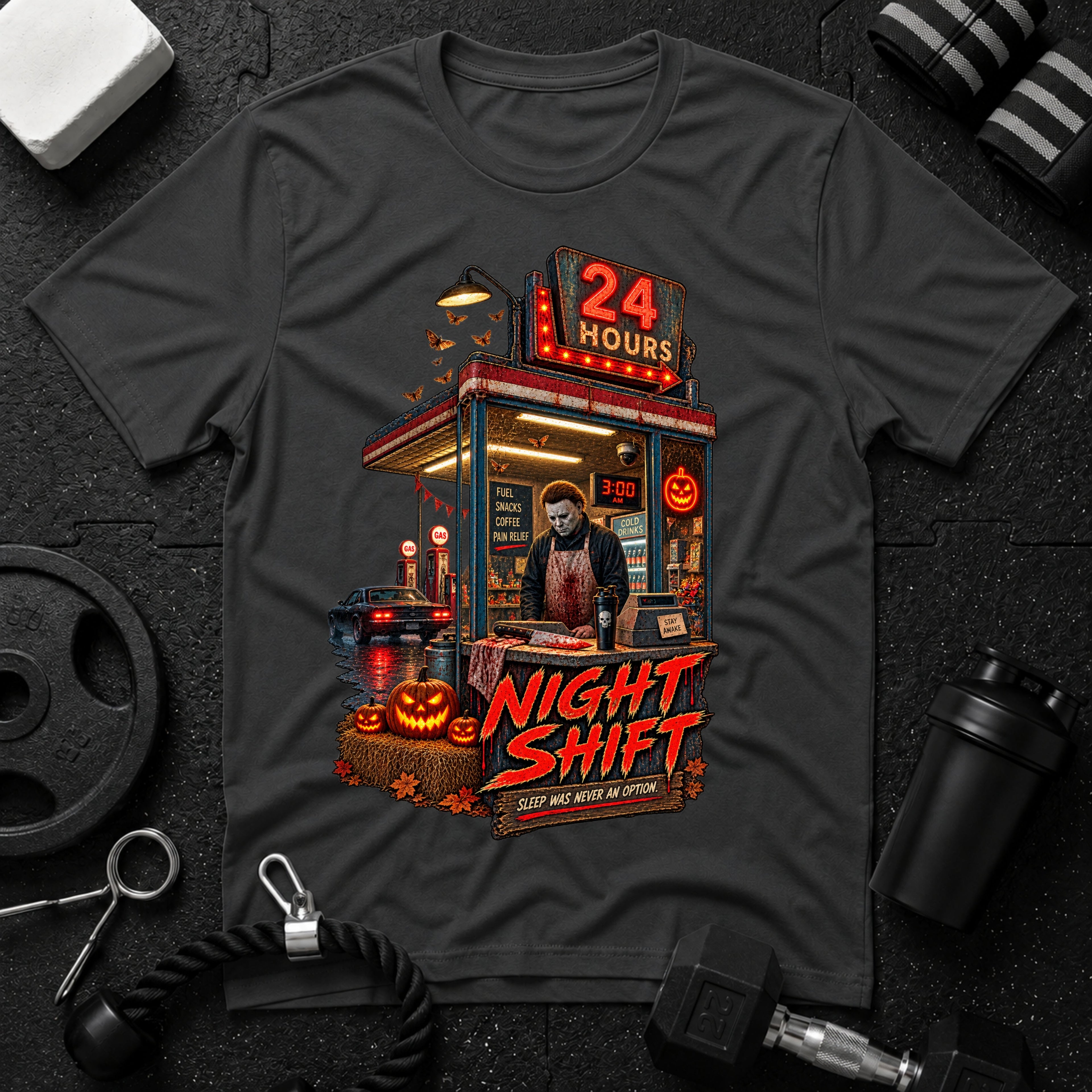 Sleep was never an option Dark Heather T-shirt mockup